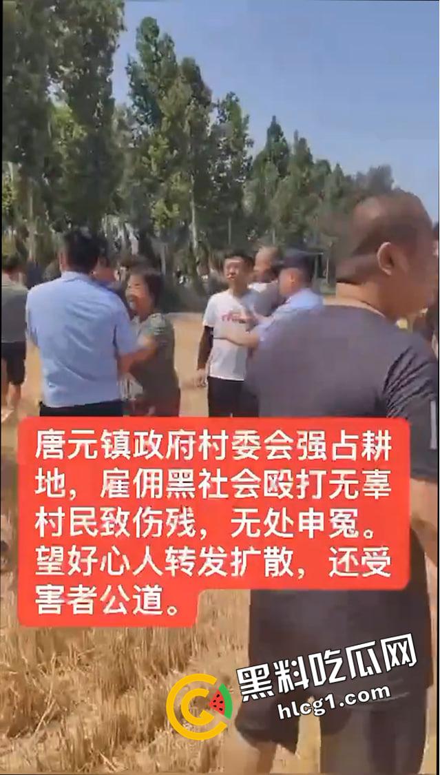 山东聊城 唐元镇村委会雇佣社会人员殴打村民 警察在一旁毫无作为 抖音删帖原视频