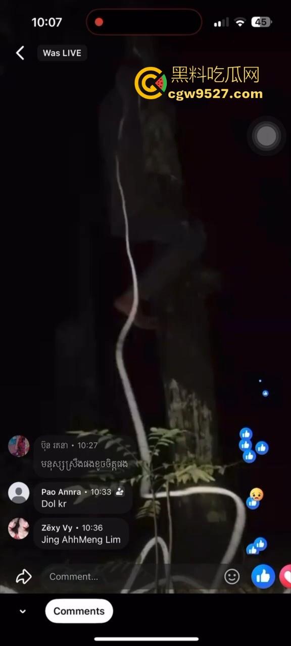 柬埔寨主播Facebook直播上吊,和女友分手导致的,年纪轻轻因感情想不开,也是个狠人!