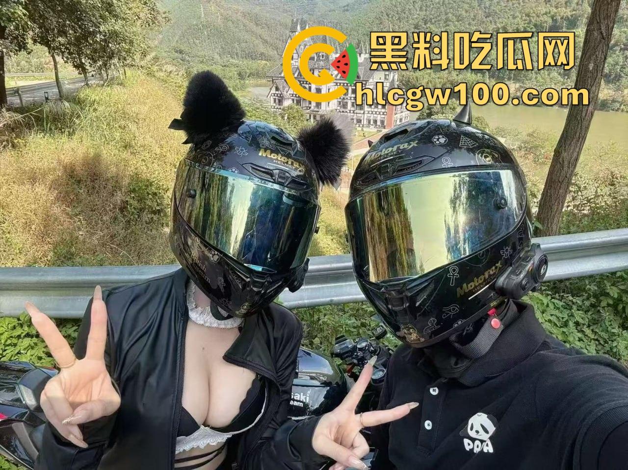 摩托圈真香定律只爱女骑不爱男 女骑才是摩托圈的门面 丝袜造型冷天也不怂 风里拍片还玩验胸!
