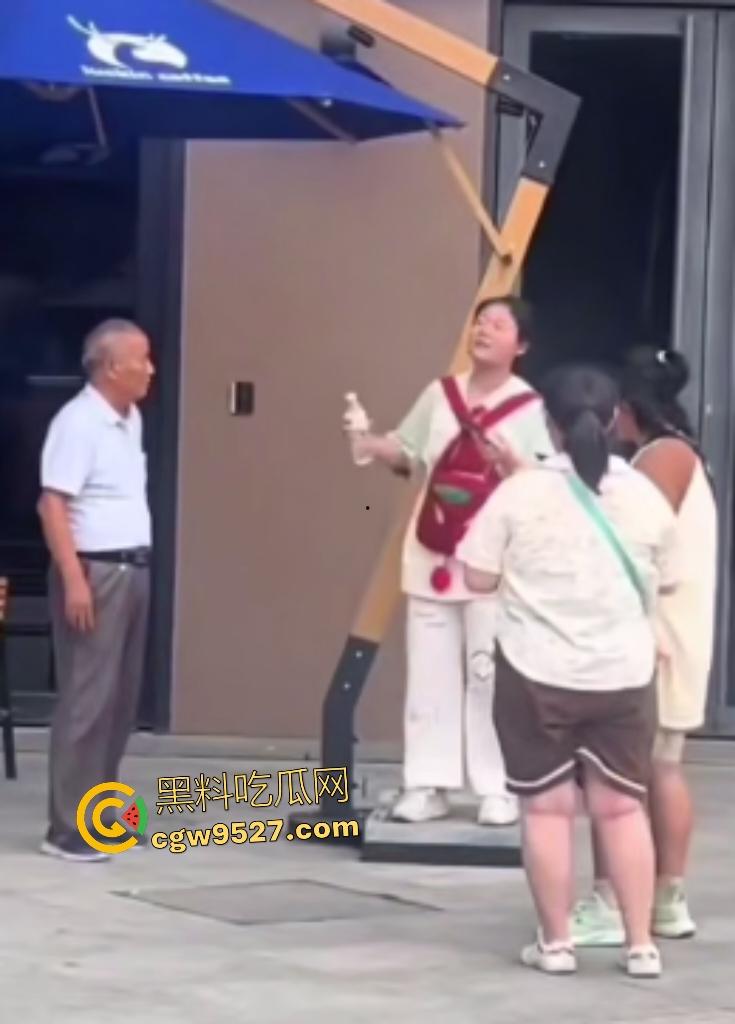 河北麦当劳门口集美发癫，对着大爷拍照，大爷拉了一把说别拍我，然后坐地上撒波打滚，真是泼妇啊！