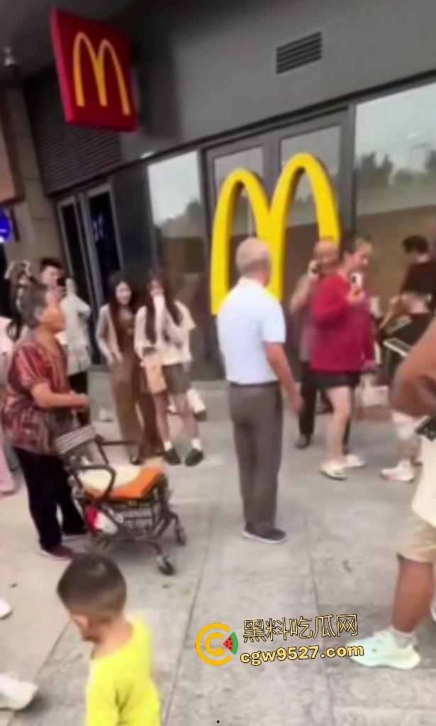 河北麦当劳门口集美发癫,对着大爷拍照,大爷拉了一把说别拍我,然后坐地上撒波打滚,真是泼妇啊!