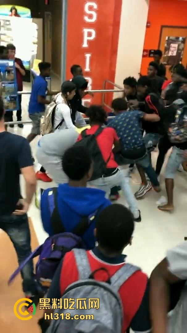 美国校园尼哥群殴现场曝光!堪比职业拳击MMA,真不讲道德,这么多人围殴一人!