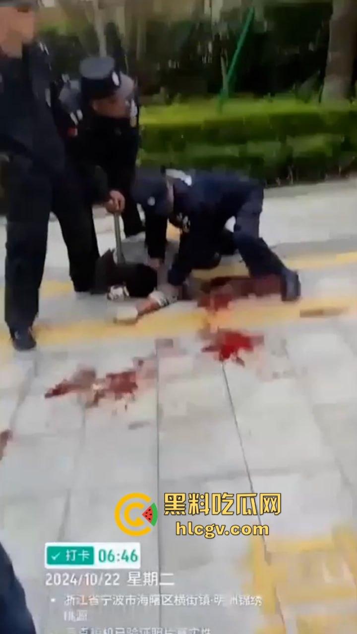 宁波海曙区一女子送孩子上学路上被人追砍 孩子的身受数刀 视频直击血腥现场
