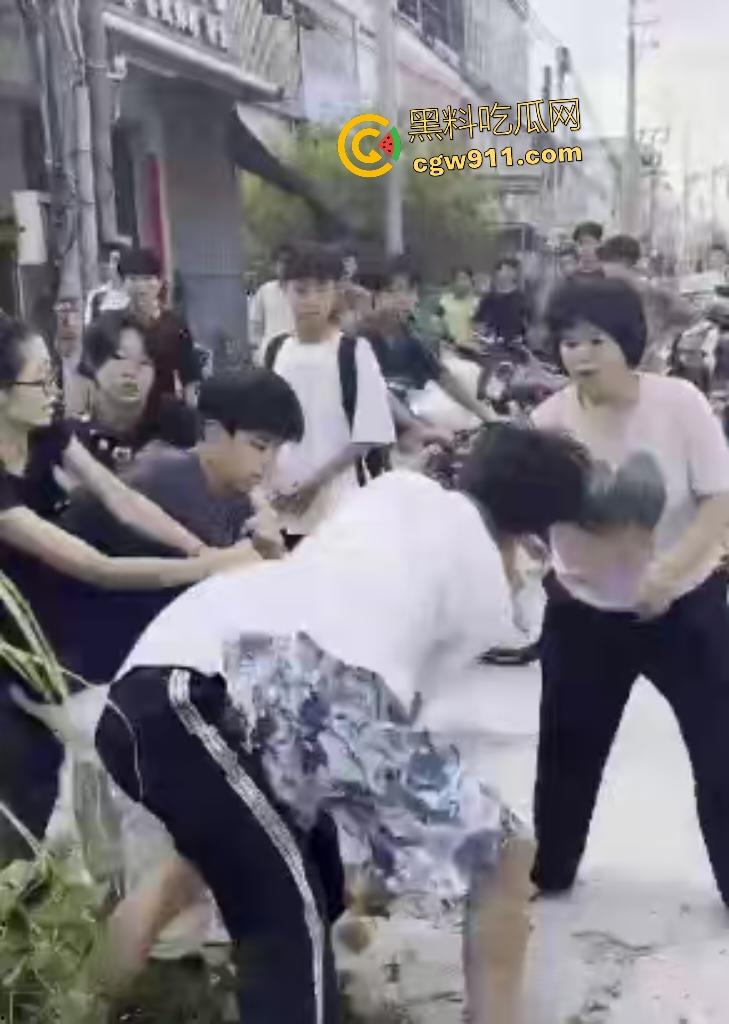 揭阳鬼火少年路边互殴,少妇大妈直接乱入拉架,平头小伙头破血流还反骂少妇影响发挥!